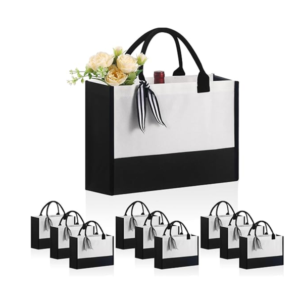 Universal everyday design personalized classic canvas tote bag 10-pack
