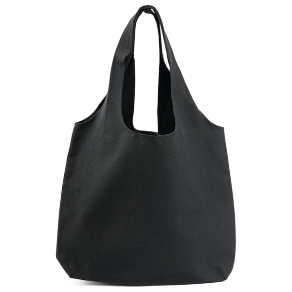 Solid Color Cotton Canvas Tote Bag, Universal Everyday Design